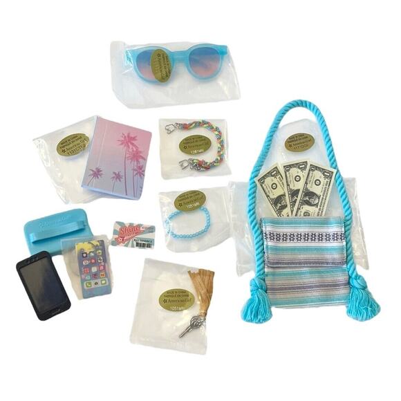 NEW American Girl Of Year JOSS MEET ACCESSORIES Key Purse Bracelets Sunglasses + - Picture 2 of 9